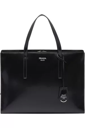 Prada Re-Edition 1995 brushed-leather handbag - Black