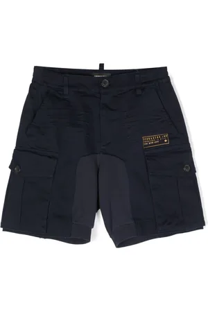 Dsquared2 Logo-print contrast-panel cargo shorts