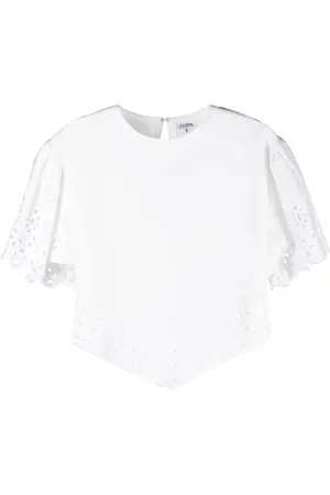 Filippa K Short-sleeved embroidered blouse
