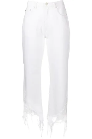 Stella McCartney Distressed straight-leg jeans