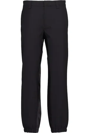 Prada Triangle-logo wool trousers