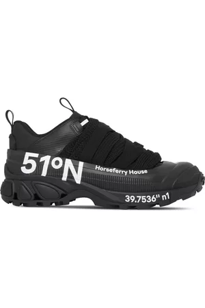 Burberry Men Low Top Sneakers - Arthur coordinates-print sneakers - Black