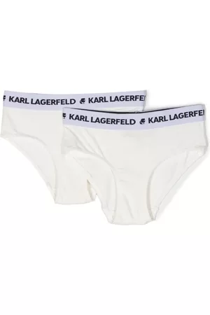 Karl Lagerfeld Logo-waistband set of underwear - White