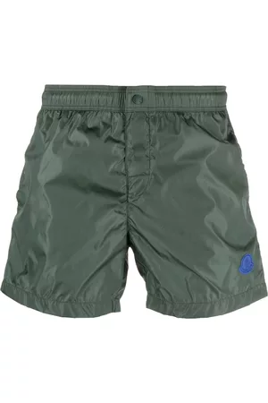 Moncler Women Swimwear - Logo-patch swim shorts - Green