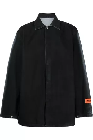 Heron Preston Men Denim Jackets - Faded-effect denim shirt jacket - Black