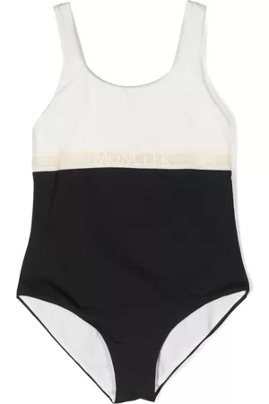 Moncler Two-tone logo swimsuit - Black