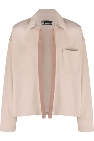 Styland Contrast-trim open-front jacket