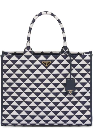 Prada Large Symbole embroidered tote bag