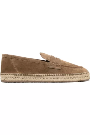Gianvito Rossi Round-toe suede espadrilles - Brown