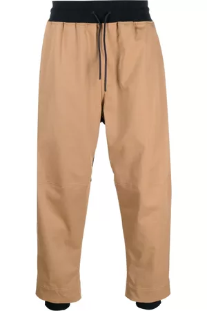 FERRARI Men Sweatpants - Panel-detail oversized joggers - Neutrals