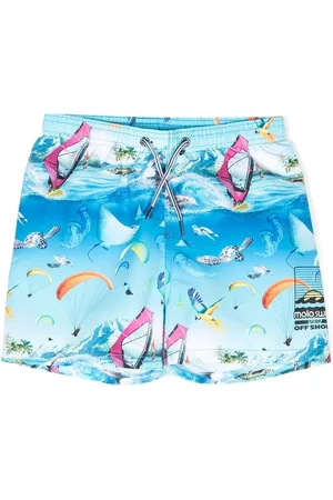Molo Niko printed swim shorts - Blue