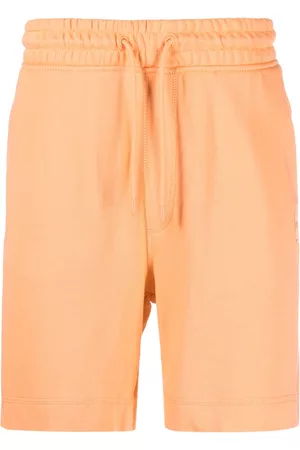 HUGO BOSS Men Sports Shorts - Logo-patch track shorts - Orange