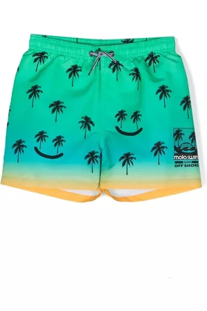 Molo Boys Swim Shorts - Niko printed swim shorts - Green