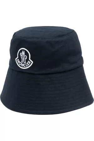 Moncler Embroidered-logo bucket hat - Blue