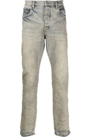PURPLE BRAND Jeans P003 Sashiko Stitch Tapered Rip & Repair Patchwork Men's  30 *