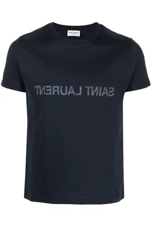 Saint Laurent Reverse logo-print cotton T-shirt