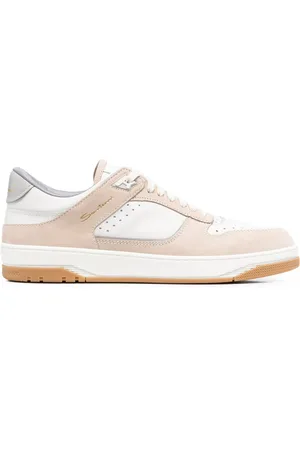 santoni Haniel panelled leather sneakers