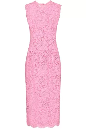 Dolce & Gabbana Sleeveless lace shift dress - Pink