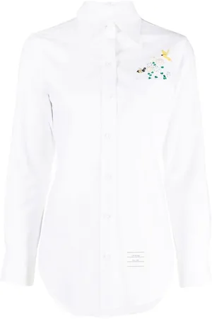 Thom Browne Embroidered long-sleeve shirt