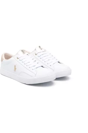 Ralph Lauren Embroidered-logo low-top sneakers - White