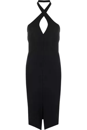 CHIARA BONI Cut-out detail fitted midi dress - Black