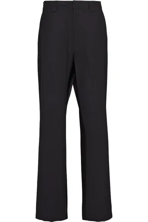 Prada Triangle-logo wool trousers
