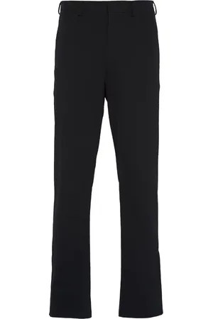 Prada Triangle-logo straight-leg trousers
