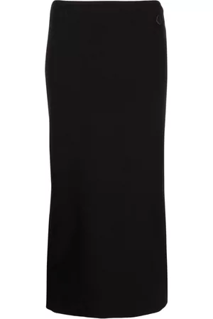 Moncler Women Midi Skirts - Ribbed midi skirt - Black