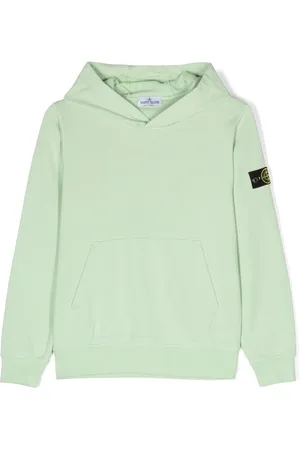 Stone Island Compass-patch cotton hoodie