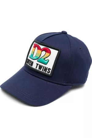 Dsquared2 Boys Caps - Embroidered-patch cotton cap - Blue