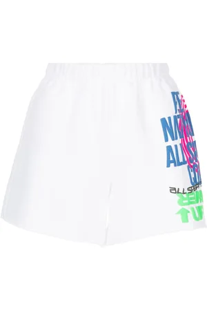 P.E Nation Slogan-print elasticated-waist shorts