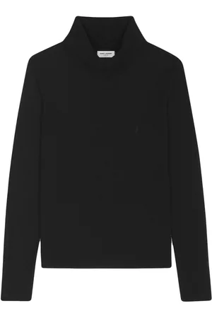 Saint Laurent Roll neck wool sweatshirt - Black