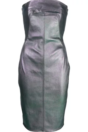 Rick Owens Women Party Mini Dresses - Iridescent bustier minidress - Purple