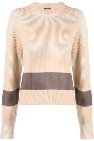 Joseph Striped ribbed-knit jumper