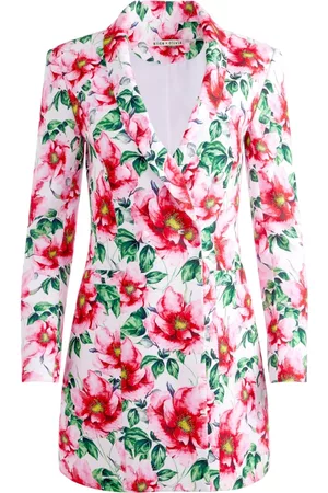 ALICE+OLIVIA Latoya floral mini blazer dress - White