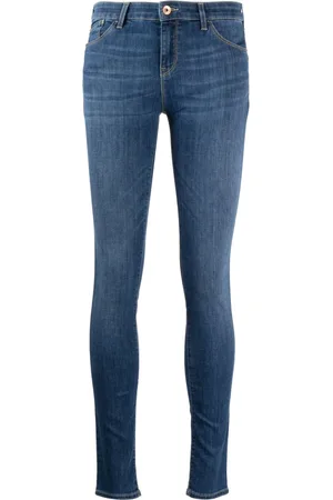 Emporio Armani Embroidered-logo jeans