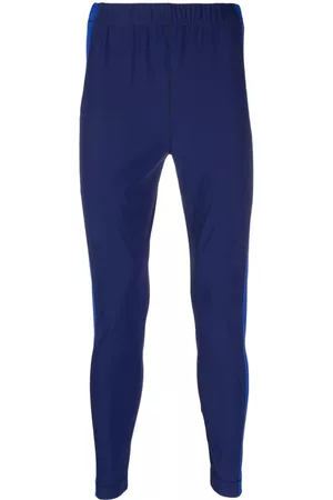 Moncler Logo-print skinny trousers - Blue
