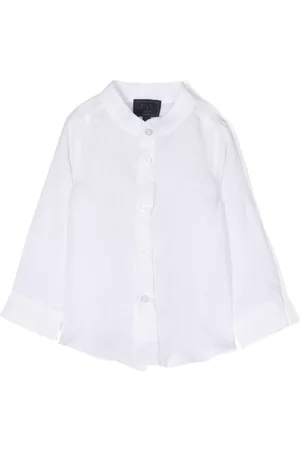 FAY KIDS Logo-embroidered shirt - White