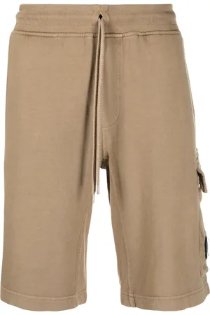 C.P. Company Logo-patch cotton shorts