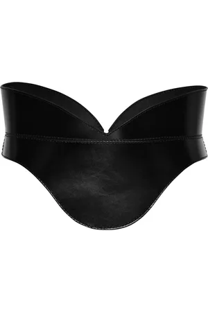 Alexander McQueen Women Belts - Leather corset-style belt - Black