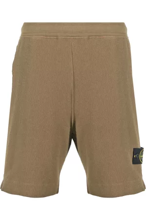 Stone Island Compass-motif cotton shorts - Brown