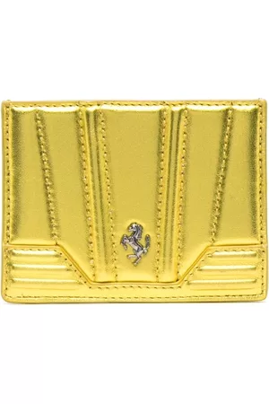 FERRARI Wallets - Logo-plaque leather wallet - Yellow