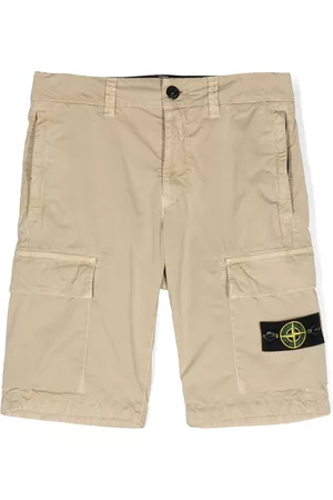 Stone Island Logo-patch cargo-pocket shorts - Neutrals