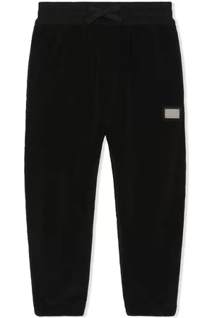 Dolce & Gabbana Boys Sweatpants - Logo-patch track pants - Black