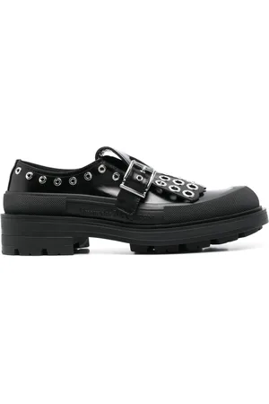 Alexander McQueen Buckle-fastening tassel monk shoes