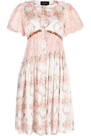 Simone Rocha Floral-print midi dress