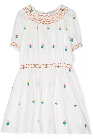 Stella McCartney Floral-embroidered dress - White