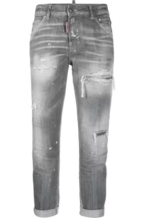 Dsquared2 Distressed-effect cropped trousers - Grey