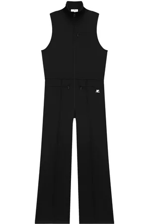 Courrèges Men Jumpsuits - High-neck sleeveless jumpsuit - Black