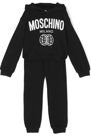 Moschino Logo-print cotton tracksuit - Black